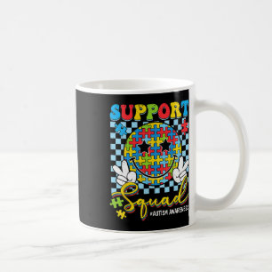 Retro Autism Awareness Support-squad Groovy Smile Coffee Mug