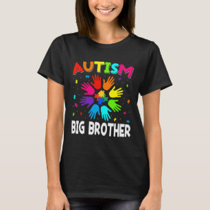 Retro Autism Awareness Usa Flag Big Brother Suppor T-Shirt