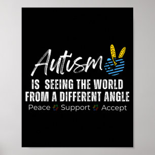 Retro Autism Different Angle Neurodiverse Poster