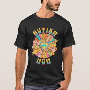 Retro Autism Mom Floral Awareness and Acceptance T-Shirt