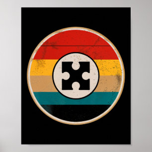 Retro Autism Puzzle Vintage 70s 80s Awareness Mum Poster
