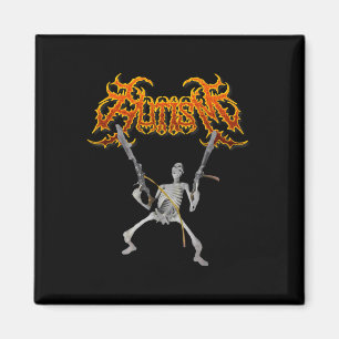 Retro Autism Skeleton Meme Funny Men Magnet