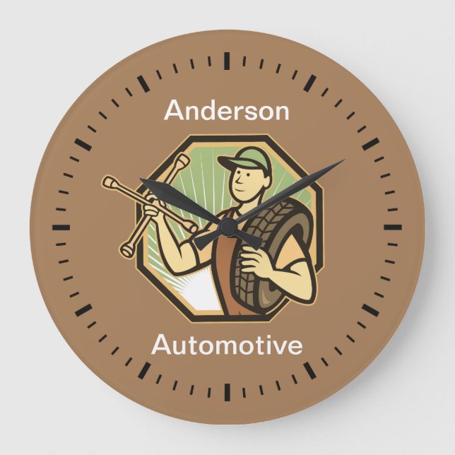 Retro Automotive Business Theme Wall Clocks (Front)