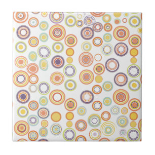 Retro Autumn Circles Tile