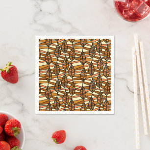 Retro Autumn Paper Napkins