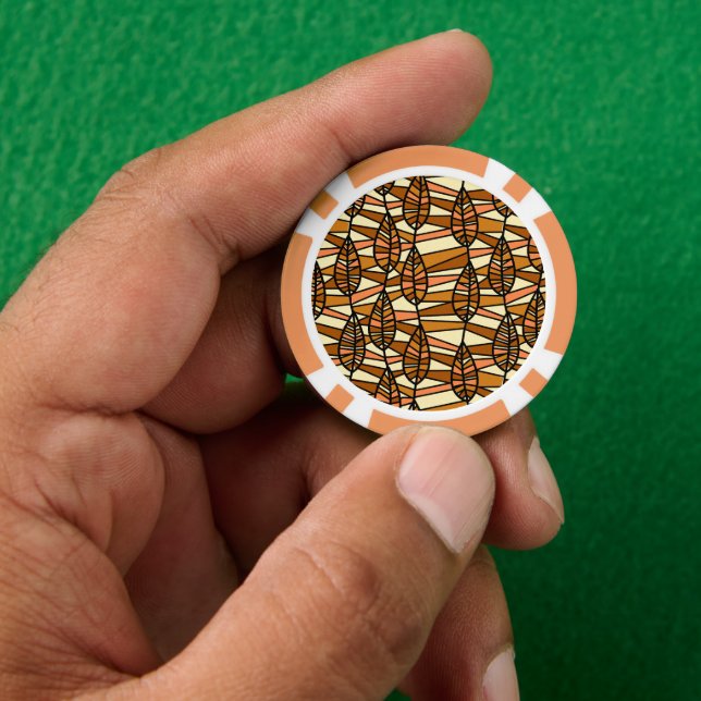Retro Autumn Poker Chips (Hand)