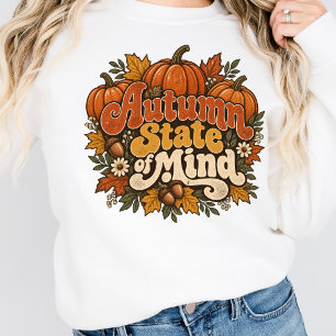 Retro Autumn State of Mind Vintage Pumpkin Fall Sweatshirt