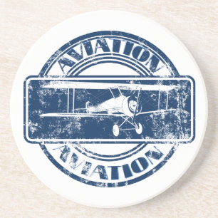 Retro Aviation Art Coaster