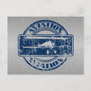 Retro Aviation Art Postcard