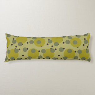 Retro Avocado Dream 1970s Atomic Circles Body Cushion