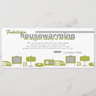 Retro Avocado Electronics Invitation