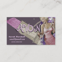 Retro Avon Representative  Business Card