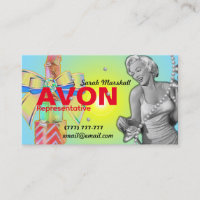 Retro Avon Representative Business Card