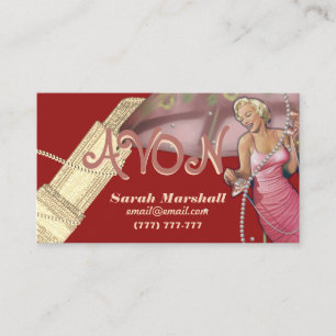 Retro Avon Representative  Business Card