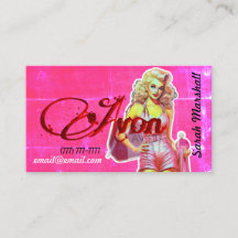 Retro Avon Representative  Business Card