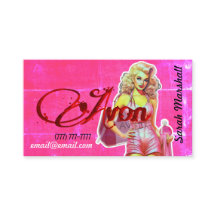 Retro Avon Representative  Business Card