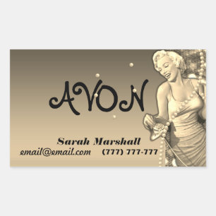Retro Avon Representative Rectangular Sticker