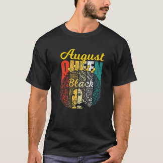 Retro Awesome Junenth Queen August Queen Women Gir T-Shirt