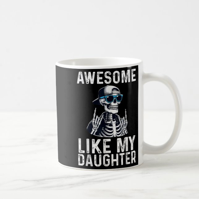 Retro Awesome Like My Daughter Funny Dad Parents D Coffee Mug (Right)