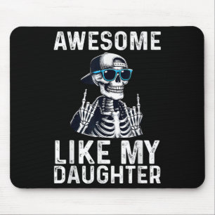 Retro Awesome Like My Daughter Funny Dad Parents D Mouse Mat