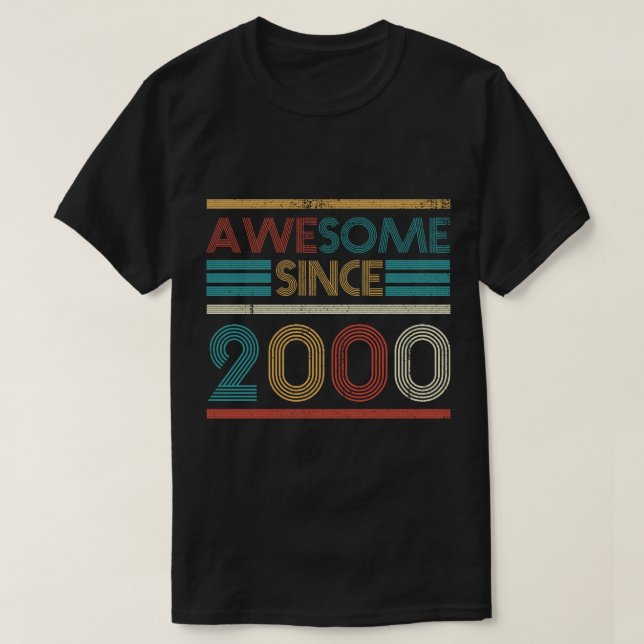 Retro Awesome Since 2000 23th Birthday 23 Years Ol T-Shirt (Design Front)