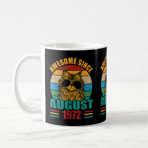 Retro Awesome Since August 1972 50th Birthday 50 Y Coffee Mug