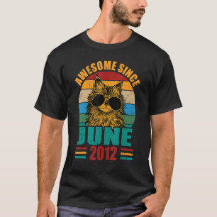 Retro Awesome Since June 2012 10th Birthday 10 Yea T-Shirt