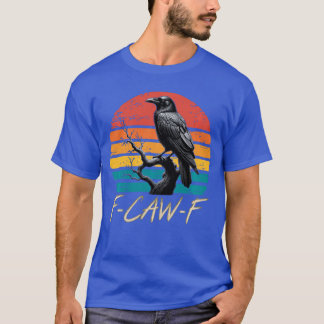Retro awF Black Bird Crow Funny Crow Bird Cawing G T-Shirt
