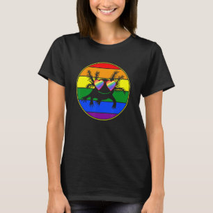Retro Axolotl Lover Lgbtq Stuff Teen Rainbow Lesbi T-Shirt