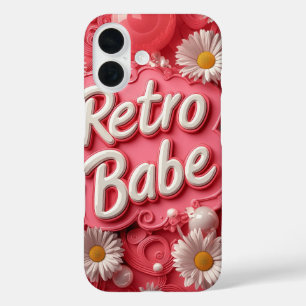 Retro Babe Floral (Red) Phone Case