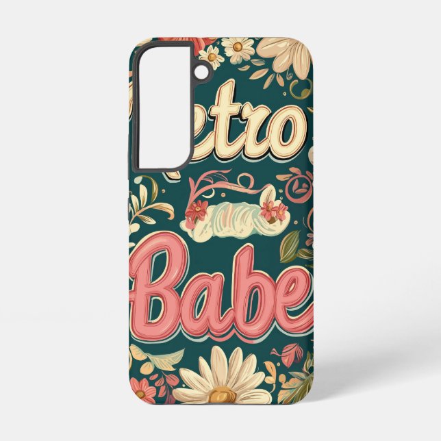 Retro Babe Floral (Yellow) Phone Case (Back)