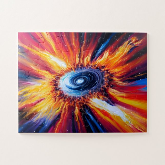 Retro baby blast in outer space inside Milky Way Jigsaw Puzzle (Horizontal)