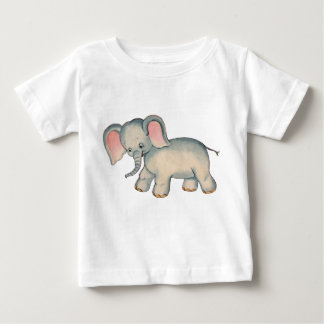 Retro Baby Elephant Baby Romper T-Shirt