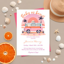 Retro Baby on Board Vintage Van Baby Shower