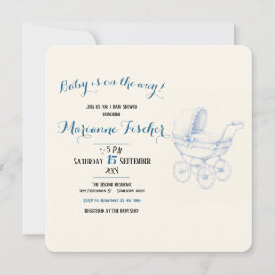 Retro Baby Shower Invitation