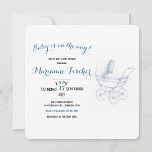 Retro Baby Shower Invitation