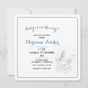 Retro Baby Shower Invitation