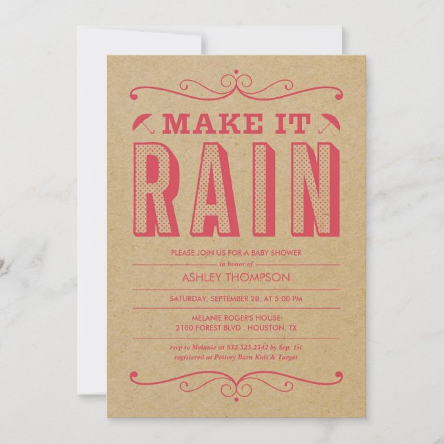 Retro Baby Shower Invitations (Front)