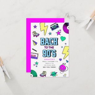 Retro Bach to the 90s Invitation