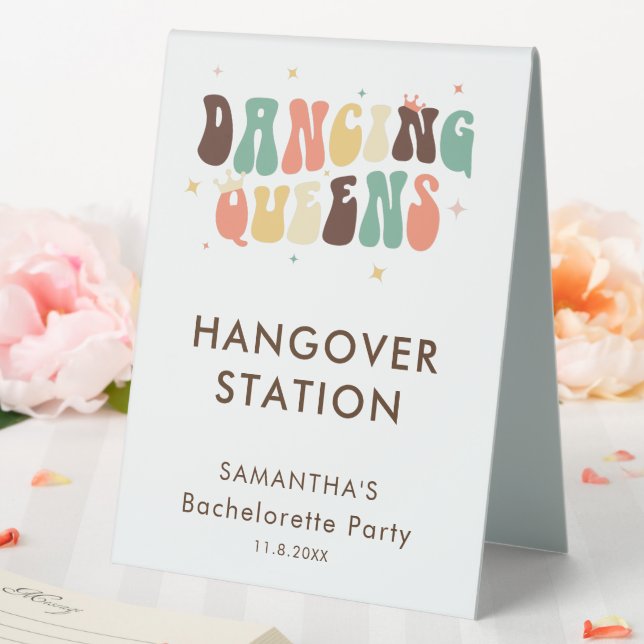 Retro Bachelorette Party Dancing Queens Hangover (In SItu (Wedding))