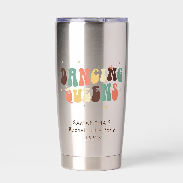 Retro Bachelorette Party Girls Weekend Keepsake Insulated Tumbler (Front)