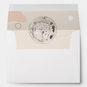 Retro Bachelorette Party Last Disco Invitation Envelope