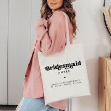 Retro Bachelorette Party Tote Bag Bridesmaid