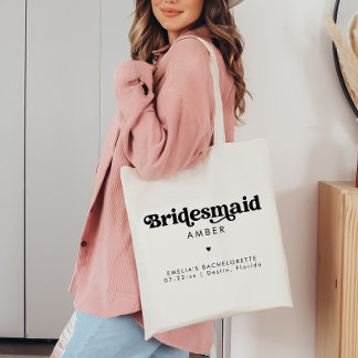 Retro Bachelorette Party Tote Bag Bridesmaid