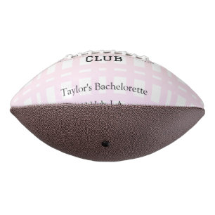 RETRO BACHELORETTE WEEKEND CLUB PINK ORANGE DATE AMERICAN FOOTBALL