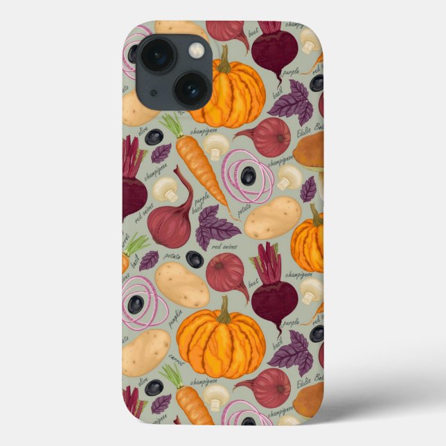 Retro background from fresh vegetables Case-Mate iPhone case (Back)