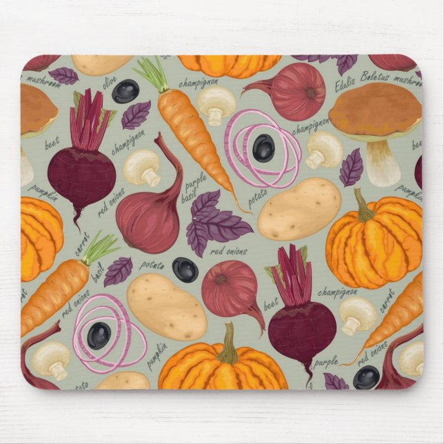 Retro background from fresh vegetables mouse mat (Front)