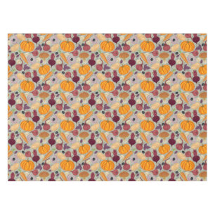 Retro background from fresh vegetables tablecloth