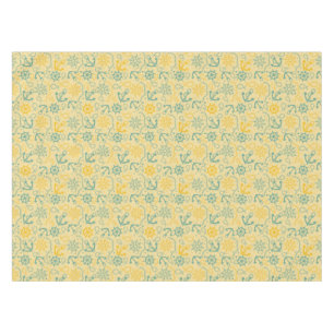 Retro background with anchor, ropes tablecloth