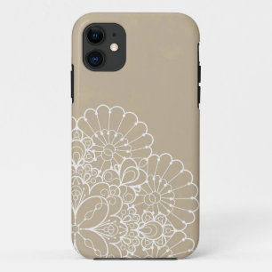Retro background with lace ornament iPhone 11 case